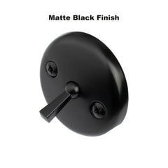 Matte Black Trip Lever Tub Trim Kit Set with Trip Lever Overflow Face Plate, No putty Gasket,Trip Lever Bathtub Drain with Strainer, Overflow and Matching Screws, No putty installation By Artiwell