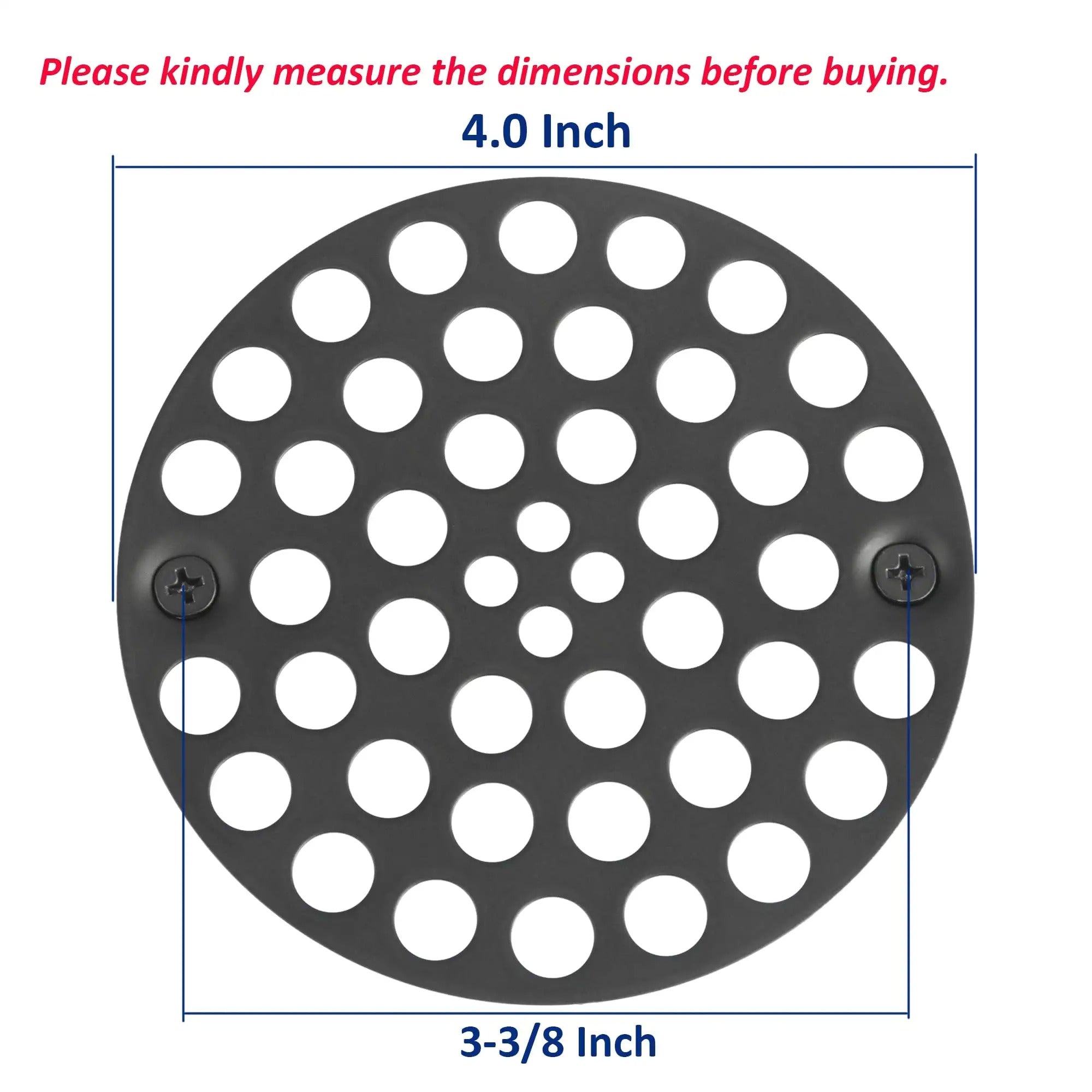 4 Inch Screw-In Shower Strainer Drain Cover Replacement Strainer Grid