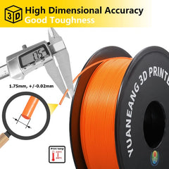 PLA 3D Printer Filament Black PLA Filament 1.75mm Dimensional Accuracy +/- 0.02 mm 1 kg 2.2Lbs Spool