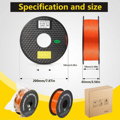 PLA 3D Printer Filament Black PLA Filament 1.75mm Dimensional Accuracy +/- 0.02 mm 1 kg 2.2Lbs Spool