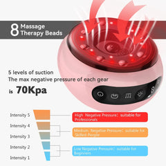 PENTASMART 3 in 1 Cupping Set, Electric Cupping GuaSha Massager, 5 Level Cupping and Scraping Massager Tool with Heating, Rechargeable Battery, Handheld Physical Gua Sha Massager for Mom Gift