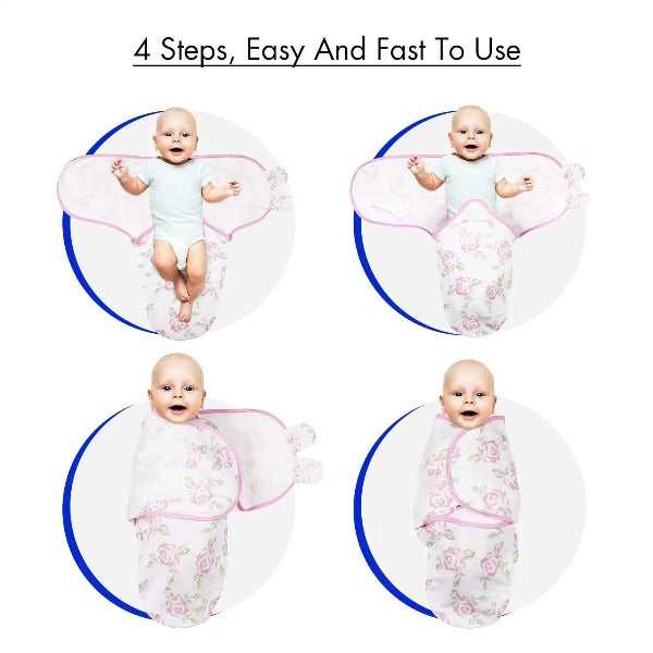Baby Swaddle Sack Nursery Swaddling Blankets 0-3 Months Adjustable Newborn  Swaddle Wrap Infant Sleep Sacks Babies Preemie 4 Pack