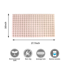 Bath Tub Shower Mat, 38x68, Machine Washable Bathtub Mats with Suction Cups and Drain Holes, Soft on Feet, Shower and Bath Mat