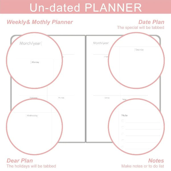 2023 Dated Planner Inserts, Vertical Weekly Lined