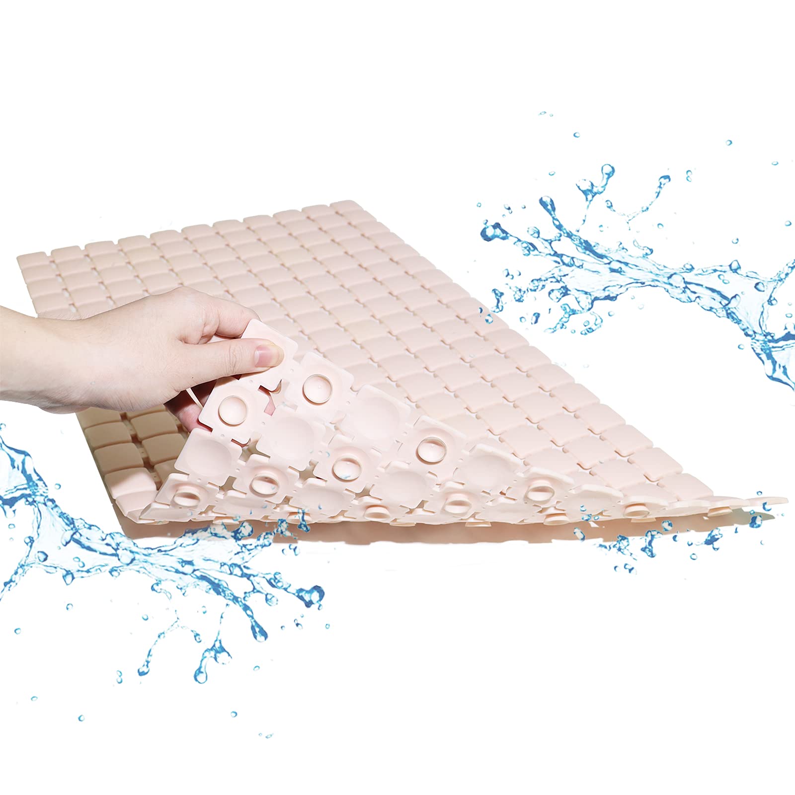Shower Mat Non-Slip Bathtub Mat - Bath Mat For Tub Without Suction