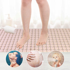 Bath Tub Shower Mat, 38x68, Machine Washable Bathtub Mats with Suction Cups and Drain Holes, Soft on Feet, Shower and Bath Mat