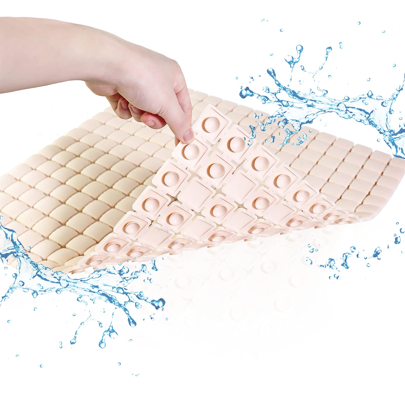 Bath Tub Shower Mat, 38x68, Machine Washable Bathtub Mats with