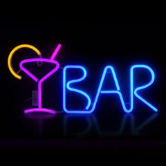 Neon Bar Sign, Bar Neon Sign for Home Bar, Bar Neon Lights Decor