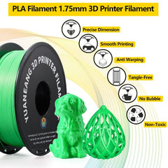 PLA 3D Printer Filament Black PLA Filament 1.75mm Dimensional Accuracy +/- 0.02 mm 1 kg 2.2Lbs Spool