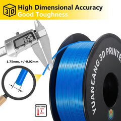 PLA 3D Printer Filament Black PLA Filament 1.75mm Dimensional Accuracy +/- 0.02 mm 1 kg 2.2Lbs Spool