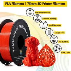 PLA 3D Printer Filament Black PLA Filament 1.75mm Dimensional Accuracy +/- 0.02 mm 1 kg 2.2Lbs Spool