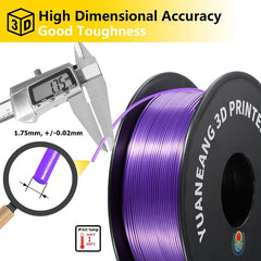 PLA 3D Printer Filament Black PLA Filament 1.75mm Dimensional Accuracy +/- 0.02 mm 1 kg 2.2Lbs Spool