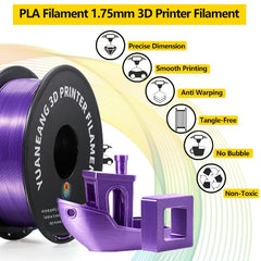 PLA 3D Printer Filament Black PLA Filament 1.75mm Dimensional Accuracy +/- 0.02 mm 1 kg 2.2Lbs Spool