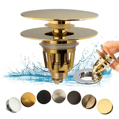 Universal Bathroom Sink Drain Stopper, Fits Most Pop-Up Drains for Vessel Sink Lavatory Vanity, Sink Drain Strainer with Detachable Hair Catcher, Tested by Plumber in US