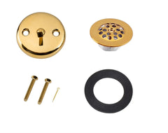 Trip Lever Tub Trim Kit Set With Trip Lever Overflow Face Plate, Trip Lever Bathtub Drain with Strainer, Overflow and Matching Screws