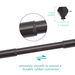 Decorative Window Curtain Rod Faceted Hexagonal Design 3/4'' inch