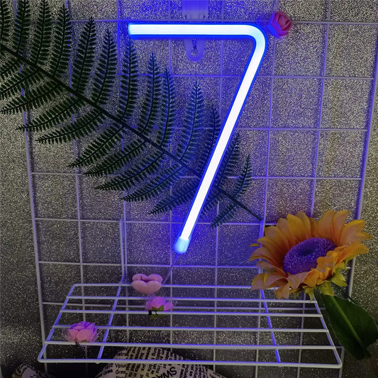 Custom Number and Letters LED Neon Light Signs for Wall Decor
