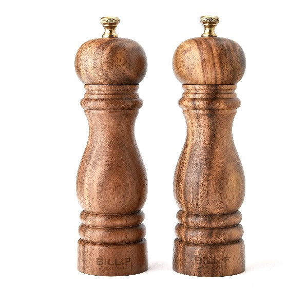 Salt and Pepper Grinder Set of 2 - Tall Salt and Pepper Shakers with  Adjustable Coarseness By Ceramic Rotor - Stainless Steel Pepper Mill Shaker  and
