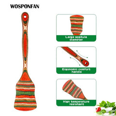 Wooden Spatula for Cooking, Healthy Pakkawood Cooking Utensils Set