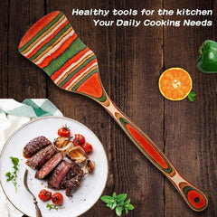 Wooden Spatula for Cooking, Healthy Pakkawood Cooking Utensils Set