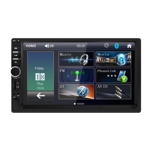 Double Din Car Stereo in Dash, FM Receiver with Remote, Car MP5 Media Player with 7inch Digital Resistive Touch Screen,Bluetooth Car Audio Mirror Link Monitor for Android & iOS