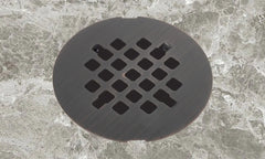 4-1/4” OD Snap-in Shower Drain Cover, Round Shower Drain Strainer Grid, Replacement Cover, Designed for Long-Lasting