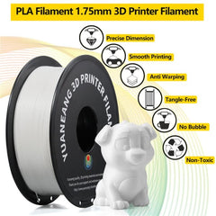 PLA 3D Printer Filament Black PLA Filament 1.75mm Dimensional Accuracy +/- 0.02 mm 1 kg 2.2Lbs Spool