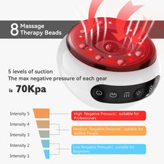 PENTASMART 3 in 1 Cupping Set, Electric Cupping GuaSha Massager, 5 Level Cupping and Scraping Massager Tool with Heating, Rechargeable Battery, Handheld Physical Gua Sha Massager for Mom Gift