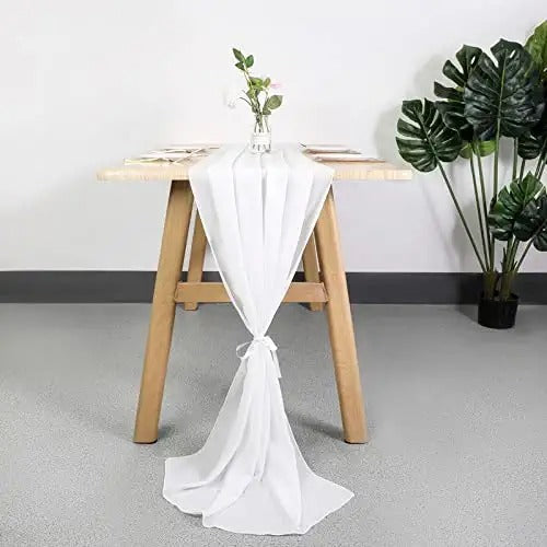 11ft Burgundy Chiffon Table Runner 29x130 Inches Romantic Wedding Runner Linens Sheer Bridal Party Table Decorations Birthday Party