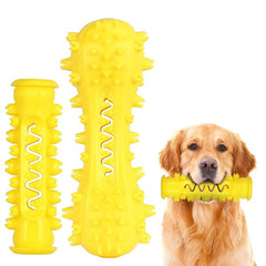 Dog Chew Toys 2Pack Toothbrush Stick for Teeth Cleaning Squeaky Natural Rubber Dental Care Chewing Cleaning Stick