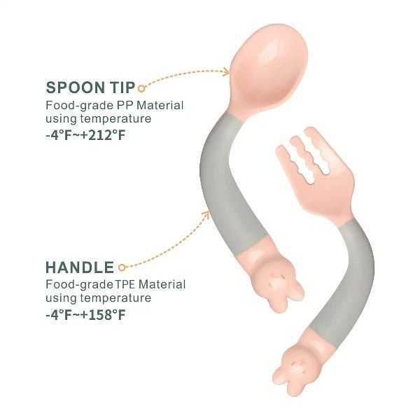 baby fork and spoon set self feeding