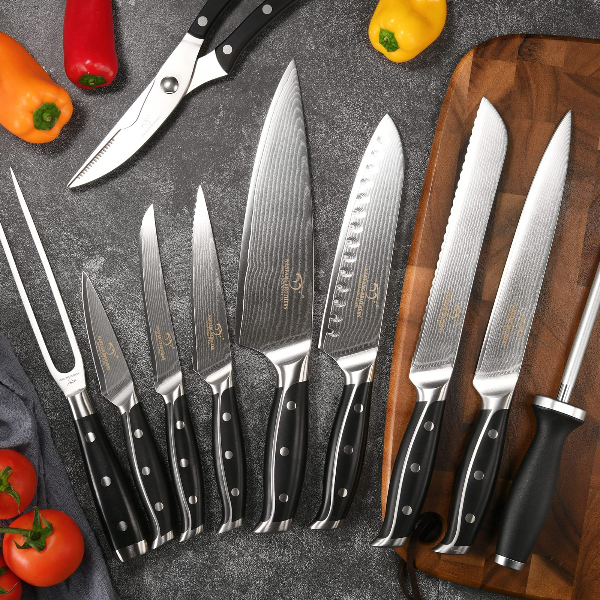 16 PCS Kitchen Knife Set with Block