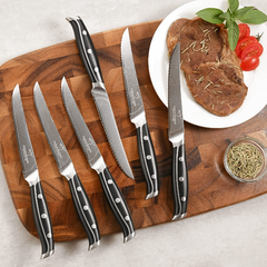 serrated steak knife set of 6