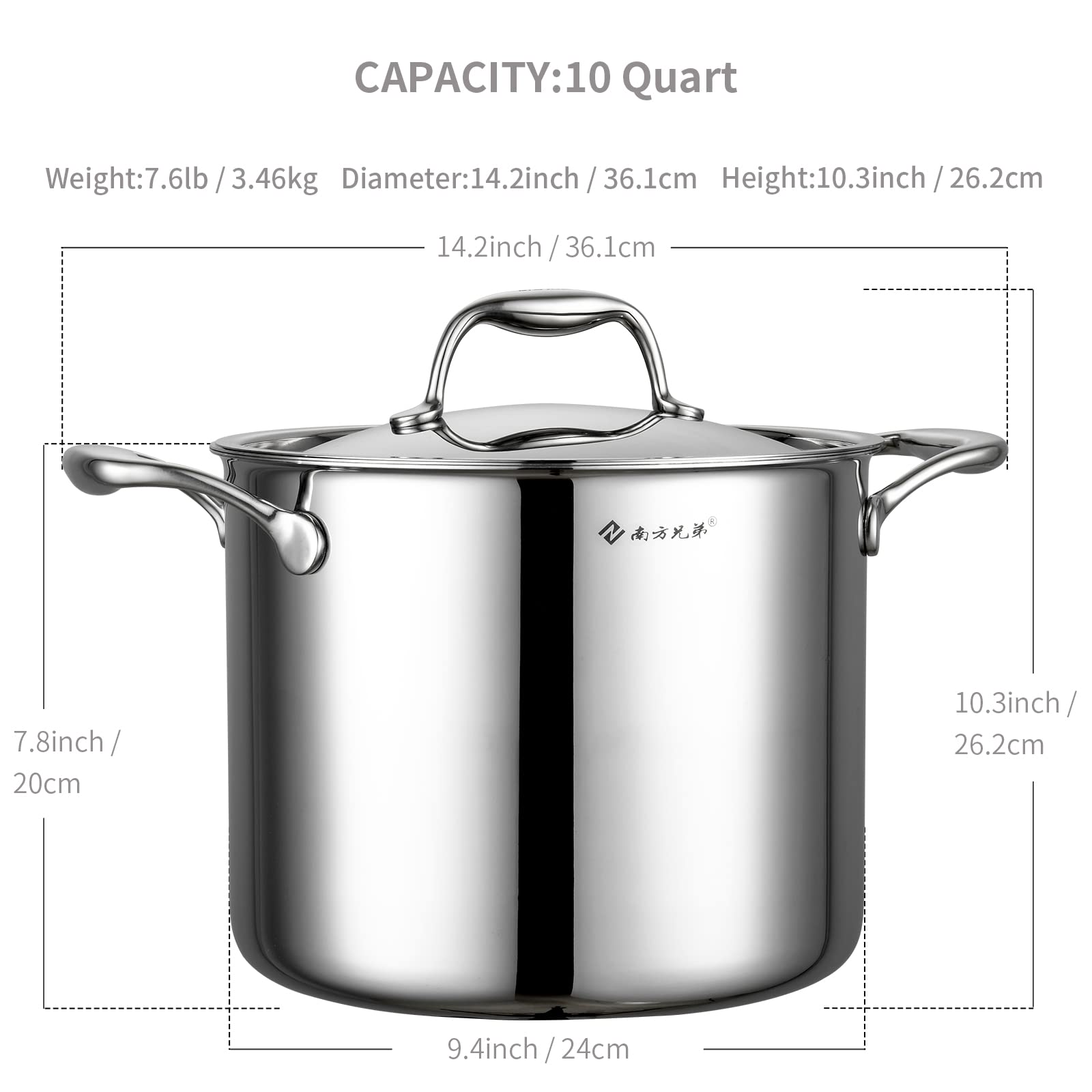 10-Quart Stainless Steel Stockpot