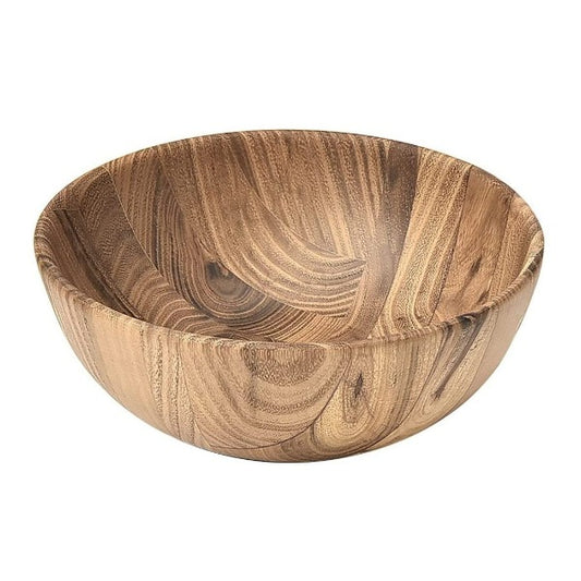 Buy 1 get 1 FREE - Teak Wood Natural Grain Bowl Serving Bowl for Fruit Salad, Single Bowl